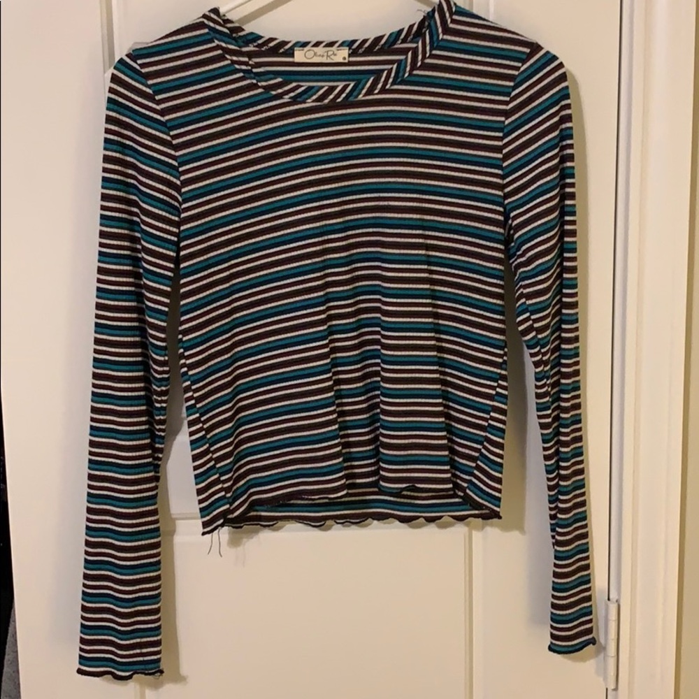 Stripped Long Sleeve Top